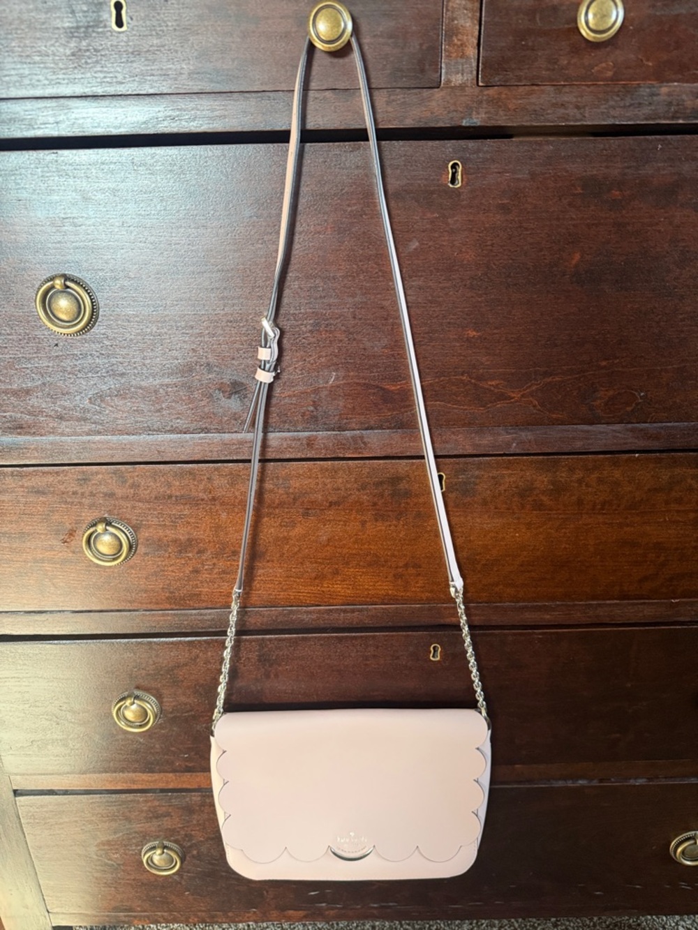 Kate Spade Pale Pink Scallop-Edge Crossbody Bag